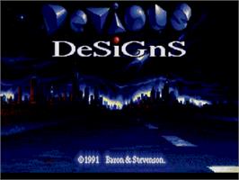 Title screen of Devious Designs on the Atari ST.