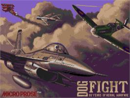Title screen of Dogfight - 80 Years Of Aerial Warfare on the Atari ST.