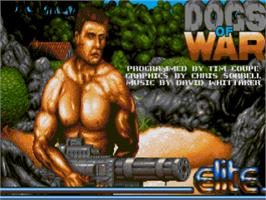 Title screen of Dogs Of War on the Atari ST.