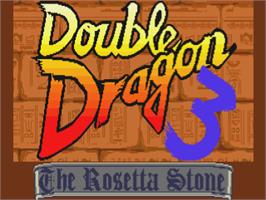 Title screen of Double Dragon 3 - The Rosetta Stone on the Atari ST.