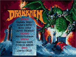 Title screen of Drakkhen on the Atari ST.