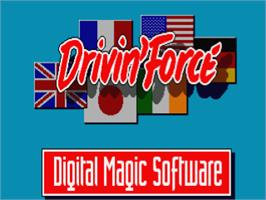 Title screen of Drivin' Force on the Atari ST.