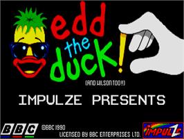 Title screen of Edd the Duck on the Atari ST.