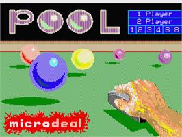 Title screen of Electronic Pool on the Atari ST.