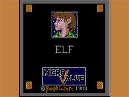 Title screen of Elf (MicroValue) on the Atari ST.