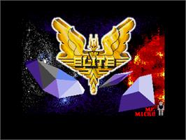 Title screen of Elite on the Atari ST.
