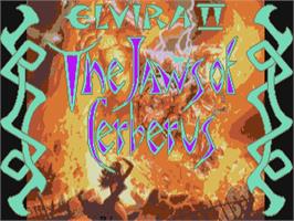Title screen of Elvira 2 - The Jaws Of Cerberus on the Atari ST.