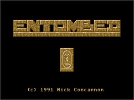 Title screen of Entombed on the Atari ST.