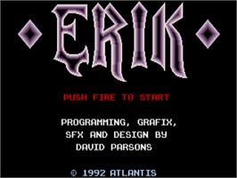 Title screen of Erik on the Atari ST.