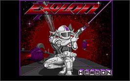 Title screen of Exolon on the Atari ST.