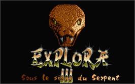 Title screen of Explora III: Sous Le Signe Du Serpent on the Atari ST.