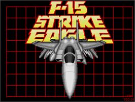 Title screen of F-15 Strike Eagle on the Atari ST.