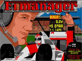 Title screen of F.1 Manager on the Atari ST.