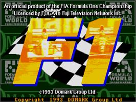 Title screen of F1 on the Atari ST.