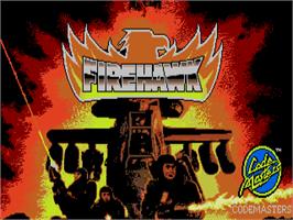 Title screen of Firehawk on the Atari ST.