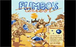 Title screen of Flimbo's Quest on the Atari ST.