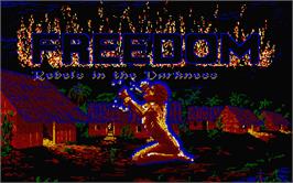 Title screen of Freedom: Rebels in the Darkness on the Atari ST.