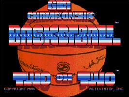 Title screen of GBA Championship Basketball - Two-on-Two on the Atari ST.