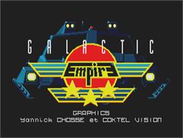 Title screen of Galactic Empire on the Atari ST.