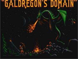 Title screen of Galdregon's Domain on the Atari ST.