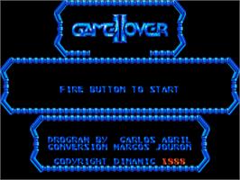 Title screen of Game Over 2 on the Atari ST.