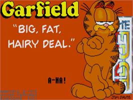 Title screen of Garfield: Big, Fat, Hairy Deal on the Atari ST.