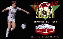Title screen of Gazza's Super Soccer on the Atari ST.