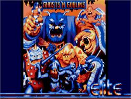 Title screen of Ghosts 'n Goblins on the Atari ST.