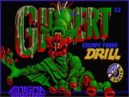 Title screen of Gilbert - Escape From Drill on the Atari ST.