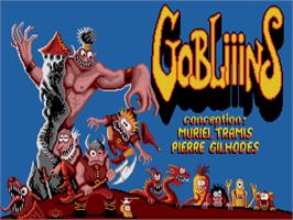 Title screen of Gobliiins on the Atari ST.