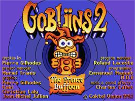 Title screen of Gobliins 2 - The Prince Buffoon on the Atari ST.