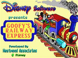 Title screen of Goofy's Railway Express on the Atari ST.