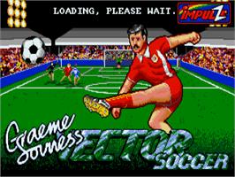 Title screen of Graeme Souness Vector Soccer on the Atari ST.