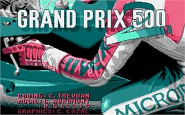Title screen of Grand Prix 500 2 on the Atari ST.