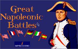 Title screen of Great Napoleonic Battles on the Atari ST.