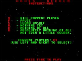 Title screen of Hades Nebula on the Atari ST.
