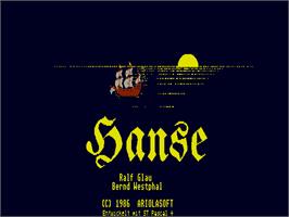 Title screen of Hanse on the Atari ST.