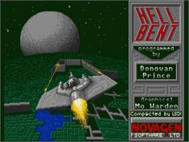 Title screen of Hell Bent on the Atari ST.