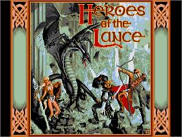 Title screen of Heroes Of The Lance on the Atari ST.