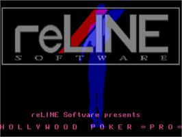 Title screen of Hollywood Poker Pro on the Atari ST.