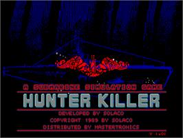 Title screen of Hunter Killer on the Atari ST.