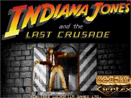 Title screen of Indiana Jones And The Last Crusade - The Action Game on the Atari ST.