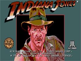 Title screen of Indiana Jones And The Temple Of Doom on the Atari ST.