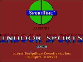 Title screen of Indoor Sports on the Atari ST.