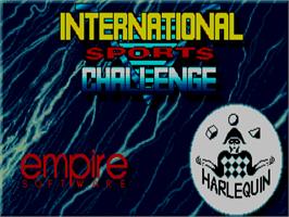 Title screen of International Sports Challenge on the Atari ST.