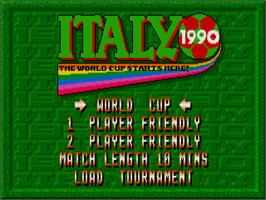 Title screen of Italy 1990 on the Atari ST.