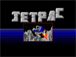 Title screen of Jetpac on the Atari ST.