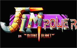 Title screen of Jim Power in 