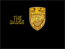 Title screen of Judge Dredd on the Atari ST.