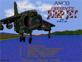 Title screen of Jump Jet on the Atari ST.
